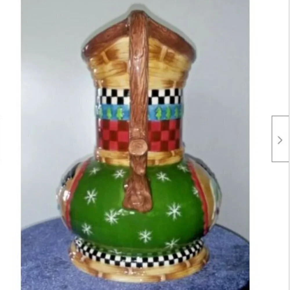VTG Snowman Mr. & Mrs. Pitcher VASE Checkered Peggy Fairfax House of Hatten